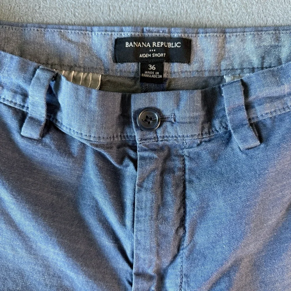 Banana Republic Aiden Light Blue Flat Front‎ Shorts 100% cotton size 36